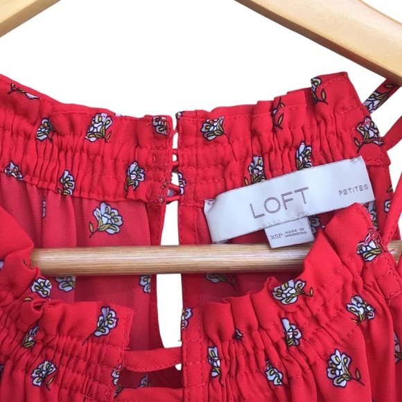 Loft Marigold Peplum Halter Blouse Women’s Size XSP NEW - Picture 7 of 8